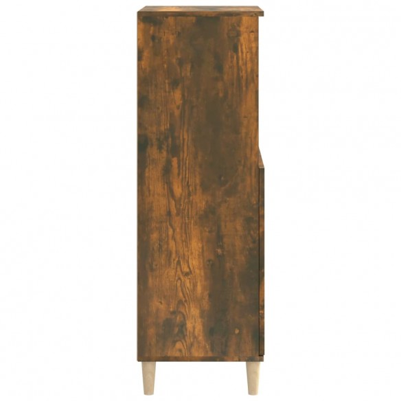 Buffet haut Chêne fumé 60x36x110 cm Bois d'ingénierie