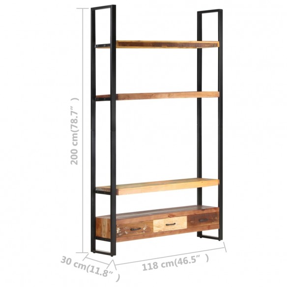 Buffet 118x30x200 cm Bois de récupération massif