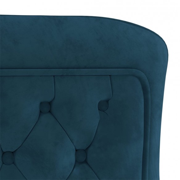 Chaise de salle à manger Bleu 53x52x98 cm Velours et inox