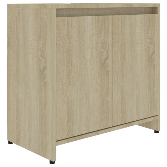 Armoire de salle de bain Chêne sonoma 60x33x61 cm Aggloméré