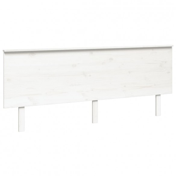 Tête de lit Blanc 204x6x82,5 cm Bois massif de pin