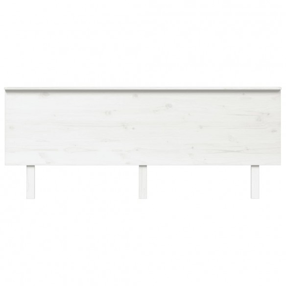 Tête de lit Blanc 204x6x82,5 cm Bois massif de pin