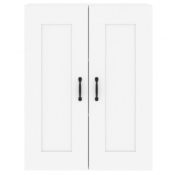 Armoires murales 2 pcs blanc bois d'ingénierie