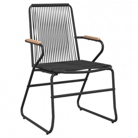 Chaises de jardin 2 pcs noir 58x59x85,5 cm Rotin PVC