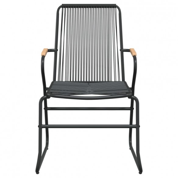 Chaises de jardin 2 pcs noir 58x59x85,5 cm Rotin PVC