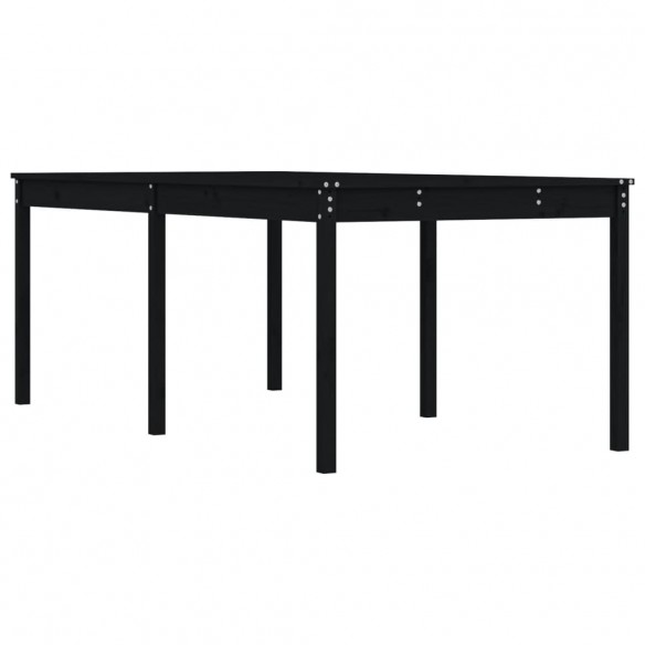 Table de jardin noir 203,5x100x76 cm bois massif de pin