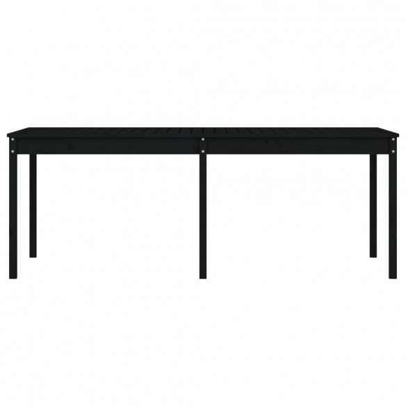 Table de jardin noir 203,5x100x76 cm bois massif de pin