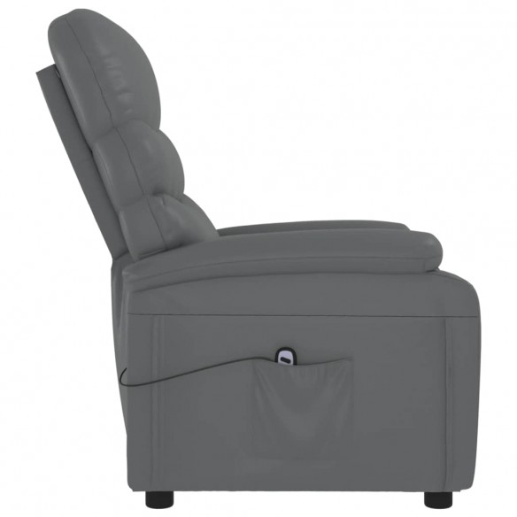 Fauteuil inclinable électrique Gris Similicuir