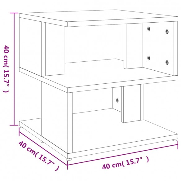 Table d'appoint Gris béton 40x40x40 cm Aggloméré
