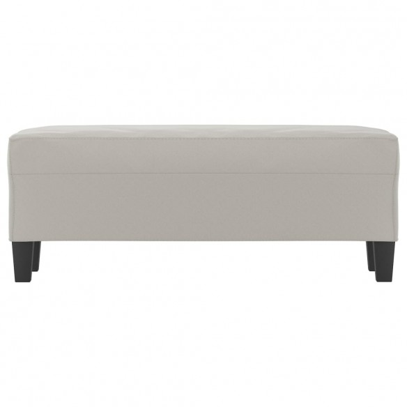 Banc Gris clair 100x35x41 cm Tissu microfibre