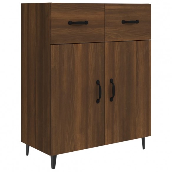 Buffet chêne marron 69,5x34x90 cm bois d'ingénierie