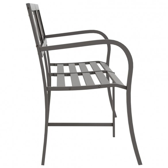 Banc double de jardin 246 cm Gris Acier