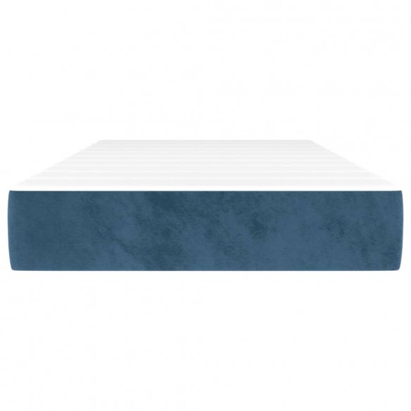 Matelas de lit à ressorts ensachés Bleu foncé 90x190x20 cm