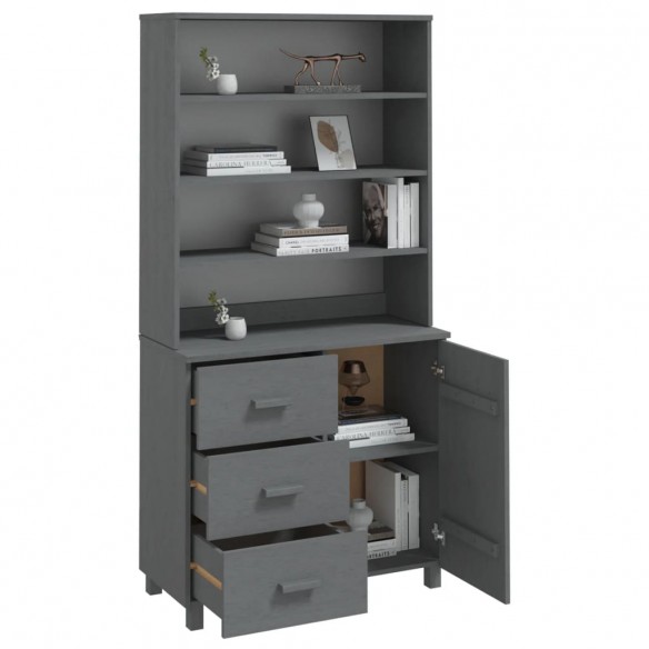 Buffet HAMAR Bois massif de pin Gris foncé