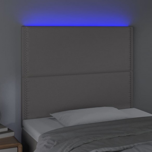 Tête de lit à LED Gris 80x5x118/128 cm Similicuir