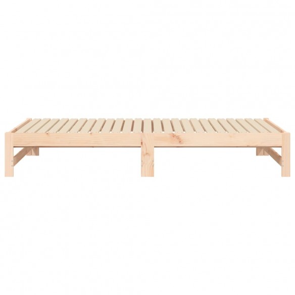 Lit coulissant 2x(90x190) cm Bois de pin massif