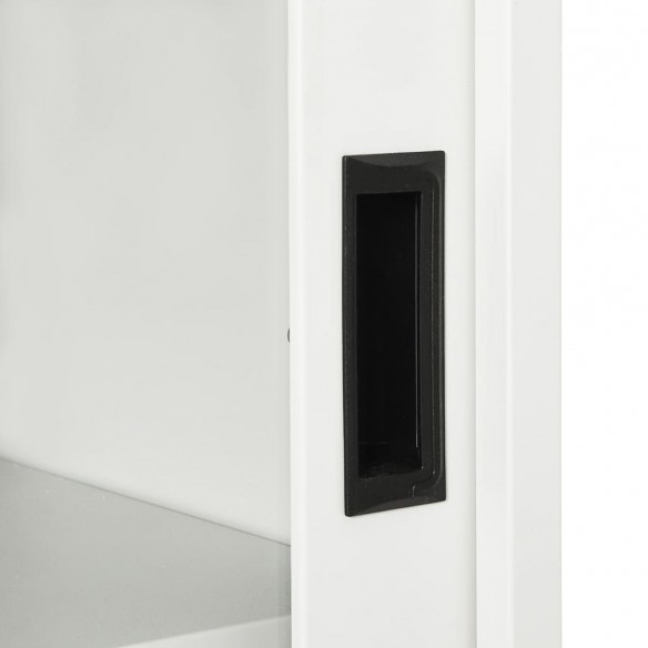 Armoire à portes coulissantes Blanc 90x40x90 cm Acier