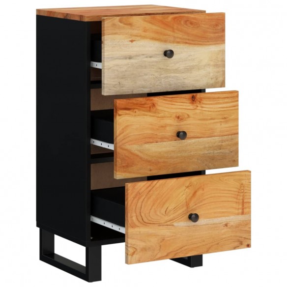 Buffet avec 3 tiroirs 40x33,5x75 cm bois massif d'acacia