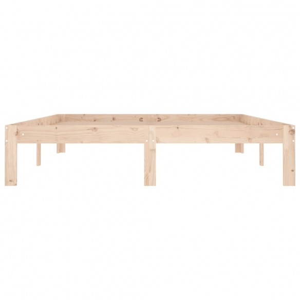 Cadre de lit Bois de pin massif 140x190 cm