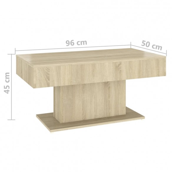 Table basse Chêne sonoma 96x50x45 cm Aggloméré