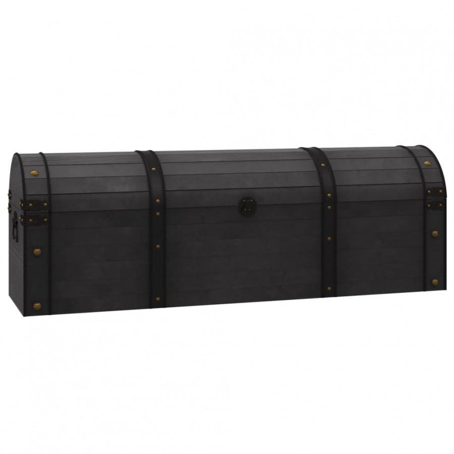 Coffre de rangement Bois massif style vintage 120x30x40 cm