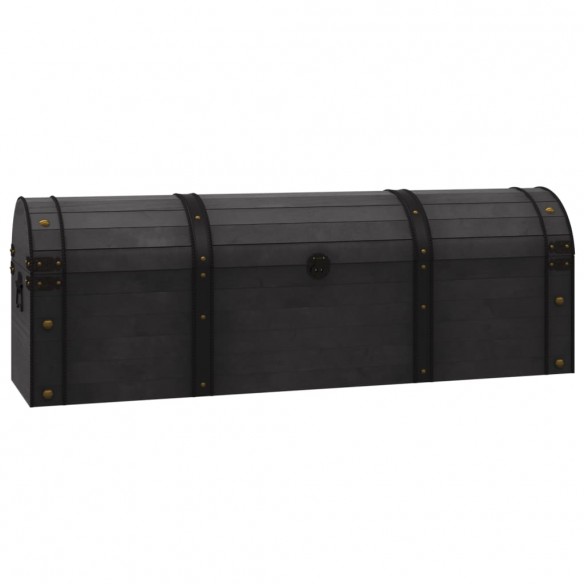 Coffre de rangement Bois massif style vintage 120x30x40 cm