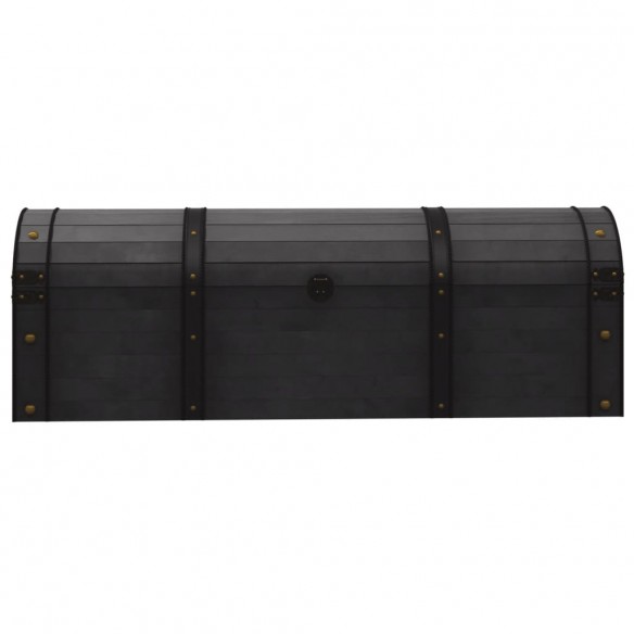 Coffre de rangement Bois massif style vintage 120x30x40 cm
