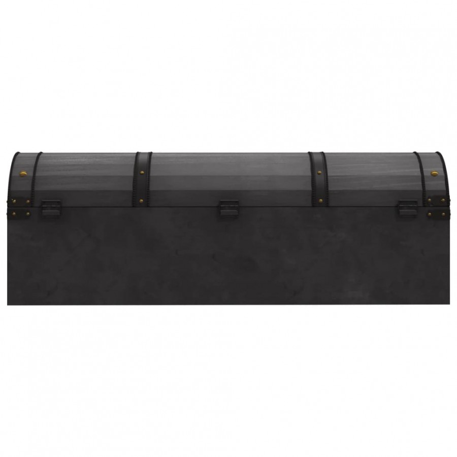 Coffre de rangement Bois massif style vintage 120x30x40 cm