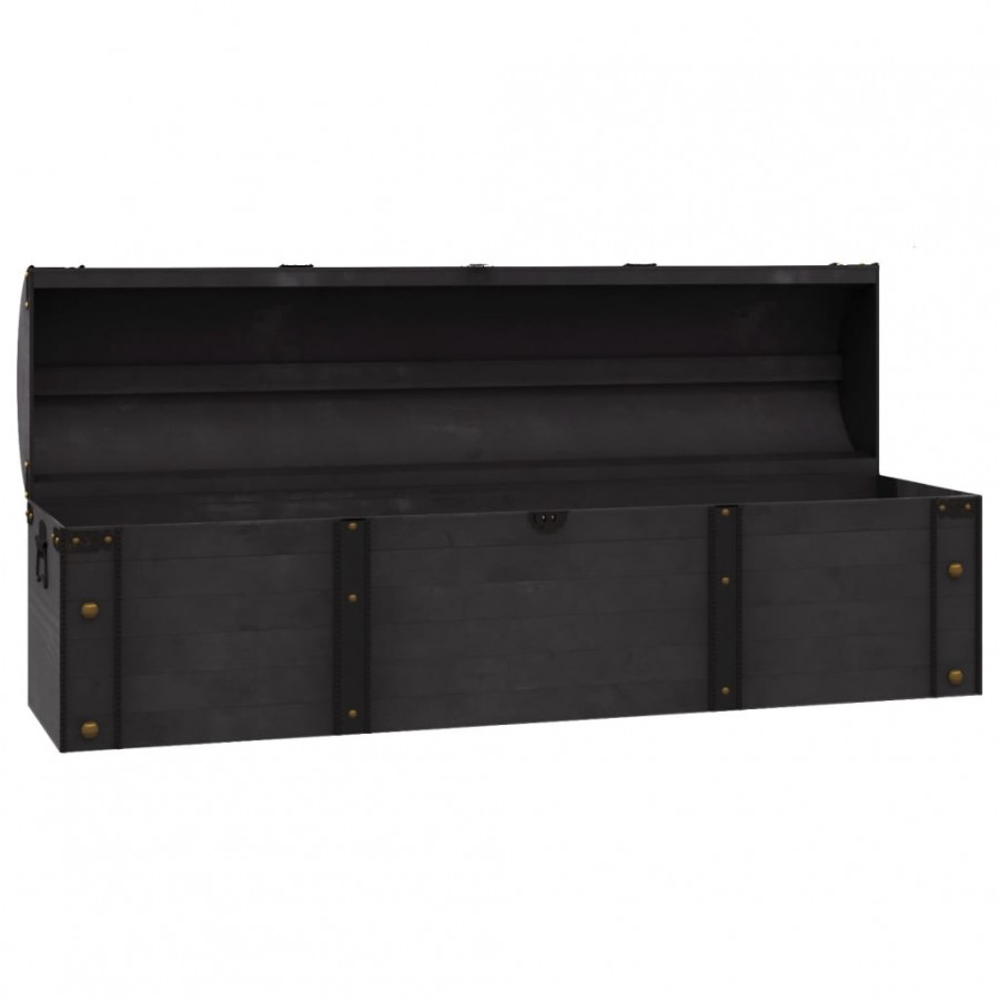 Coffre de rangement Bois massif style vintage 120x30x40 cm