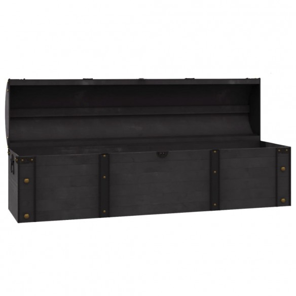 Coffre de rangement Bois massif style vintage 120x30x40 cm