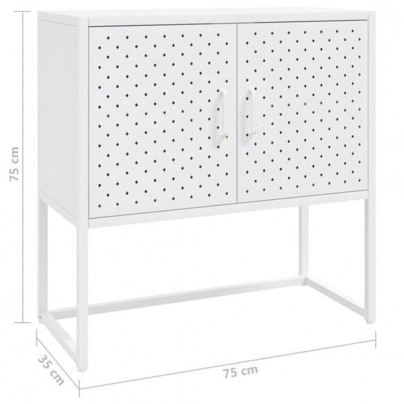 Buffet Blanc 75x35x75 cm Acier