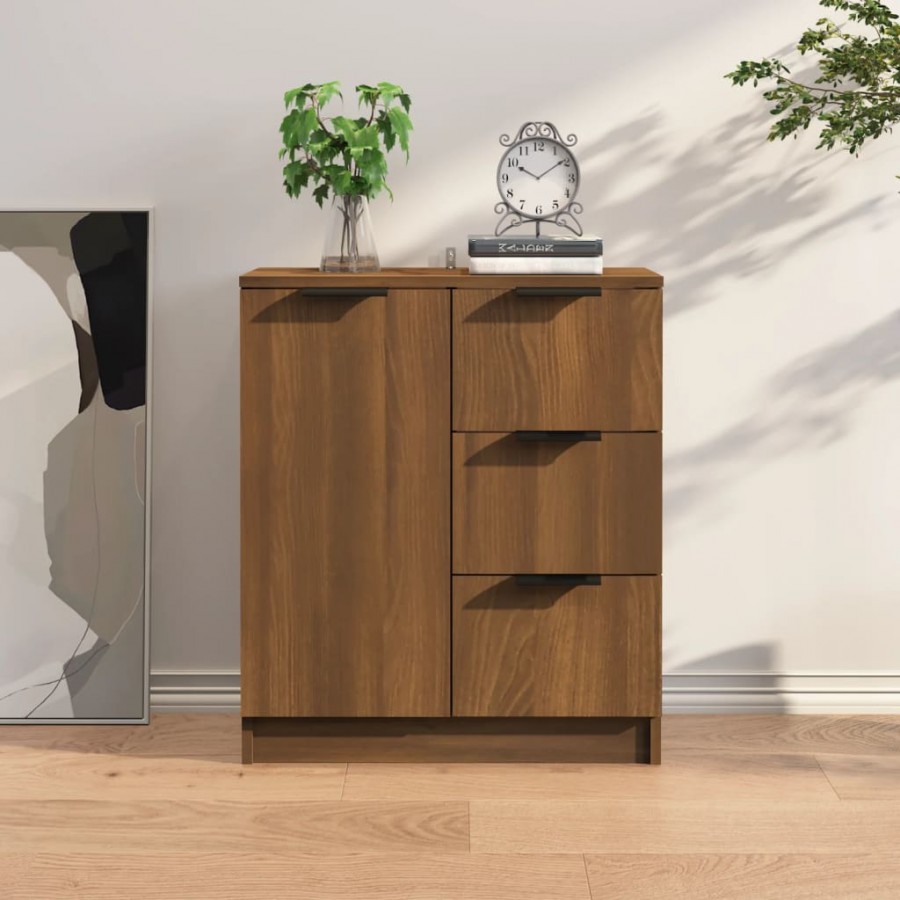 Buffet Chêne marron 60x30x70 cm Bois d'ingénierie