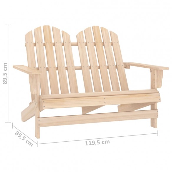 Chaise de jardin Adirondack 2 places Bois de sapin massif