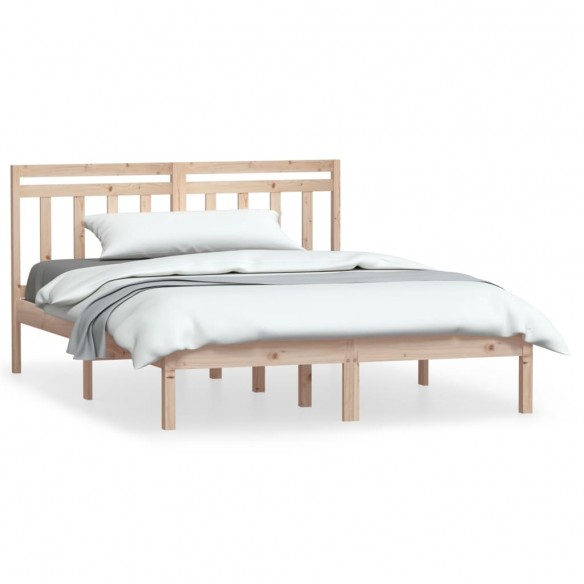 Cadre de lit Bois massif 135x190 cm Double