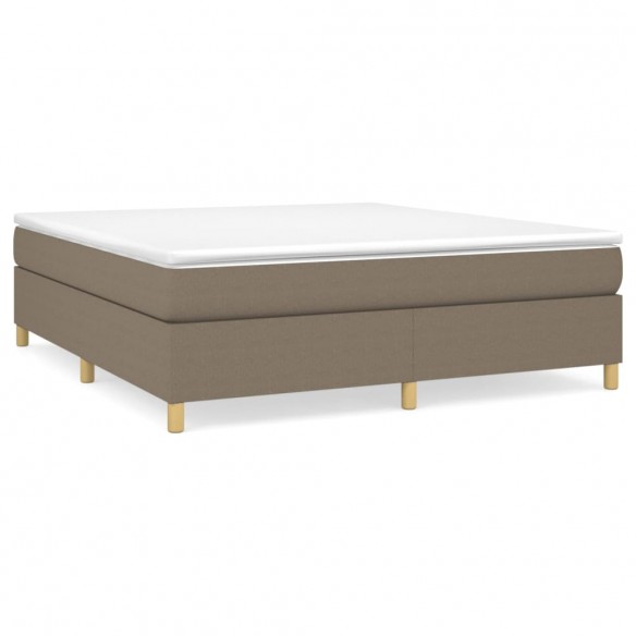 Cadre de lit avec matelas Taupe 180x200 cm Tissu