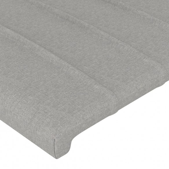 Tête de lit avec oreilles Gris clair 183x16x78/88 cm Tissu