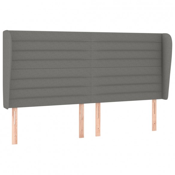 Sommier à lattes de lit avec matelas Gris foncé 200x200cm Tissu