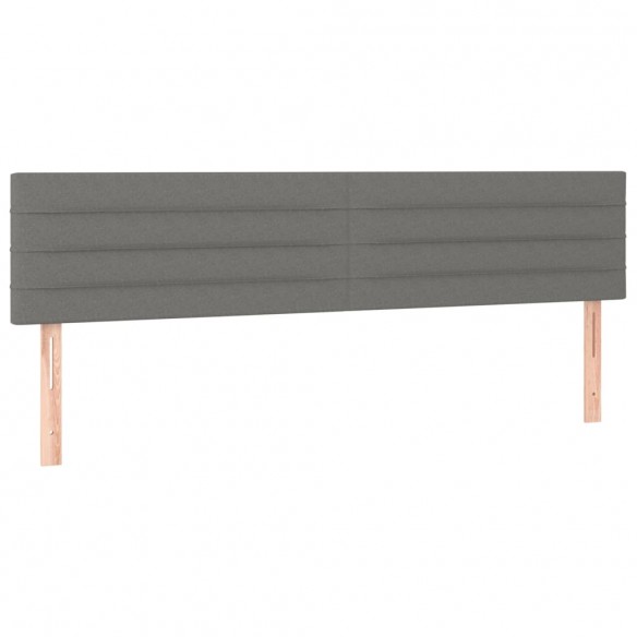 Cadre de lit et matelas et LED Gris foncé 200x200 cm