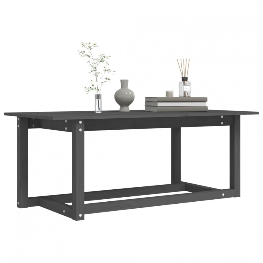 Table basse Gris 110x55x45 cm Bois massif de pin Table basse Gris 110x55x45 cm Bois massif de pin