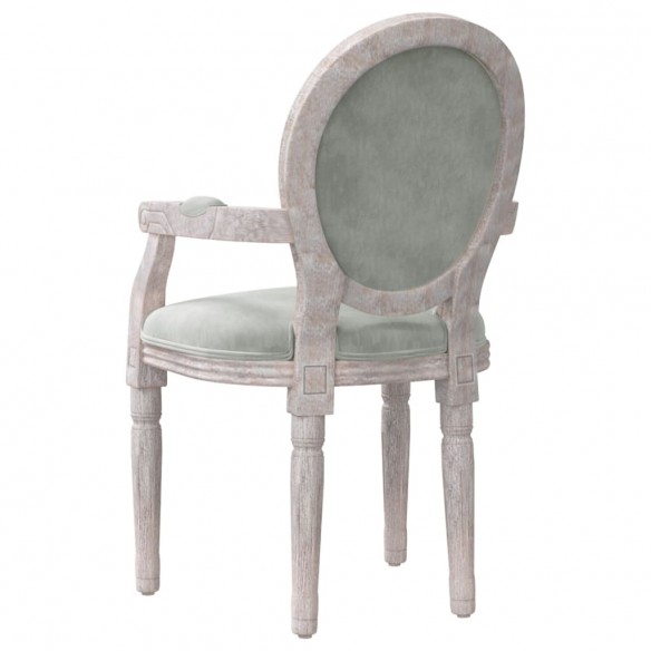 Chaise à manger gris clair 54x56x96,5 cm velours