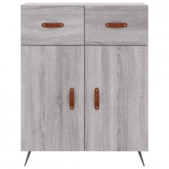 Buffet haut Sonoma gris 69,5x34x180 cm Bois d'ingénierie