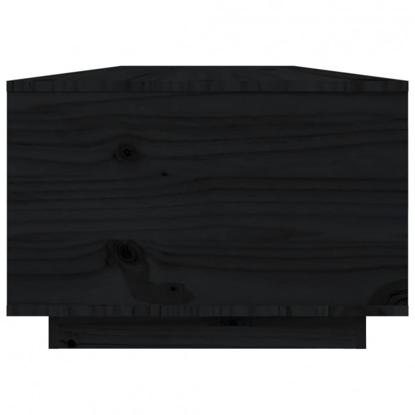 Table basse Noir 80x50x35,5 cm Bois massif de pin