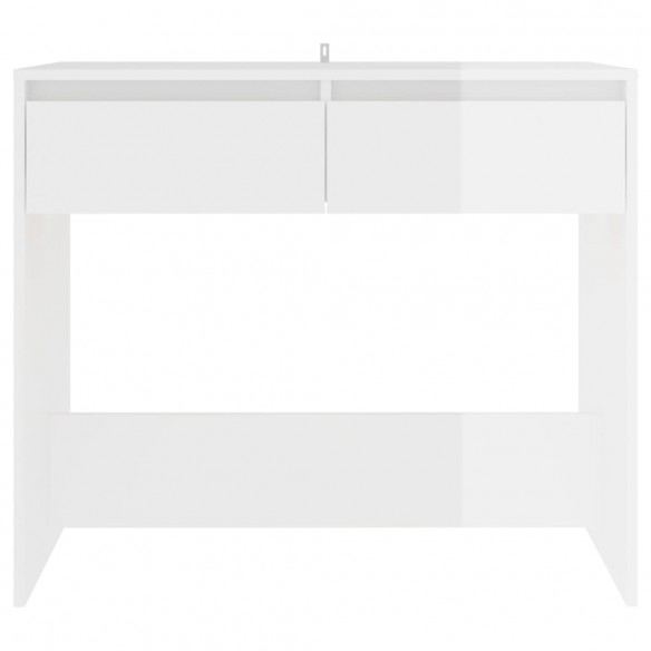 Table console Blanc brillant 89x41x76,5 cm Acier