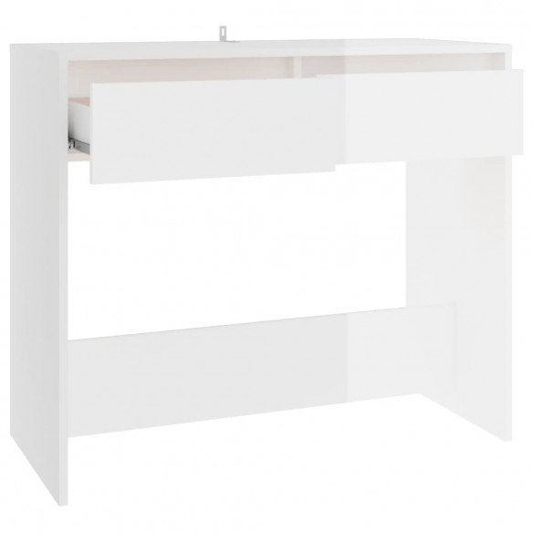 Table console Blanc brillant 89x41x76,5 cm Acier