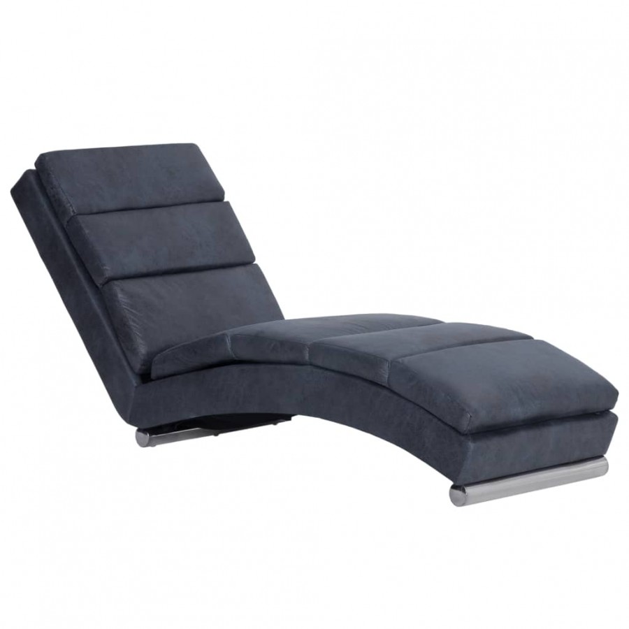 Chaise longue Gris Similicuir daim Chaise longue Gris Similicuir daim