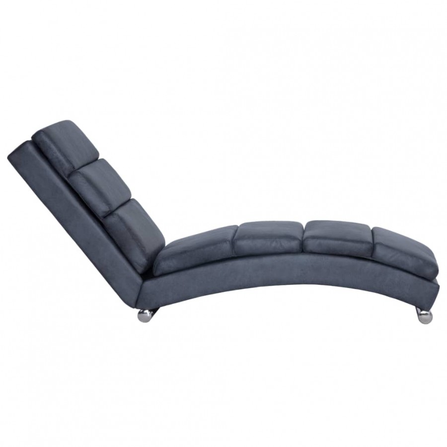 Chaise longue Gris Similicuir daim Chaise longue Gris Similicuir daim