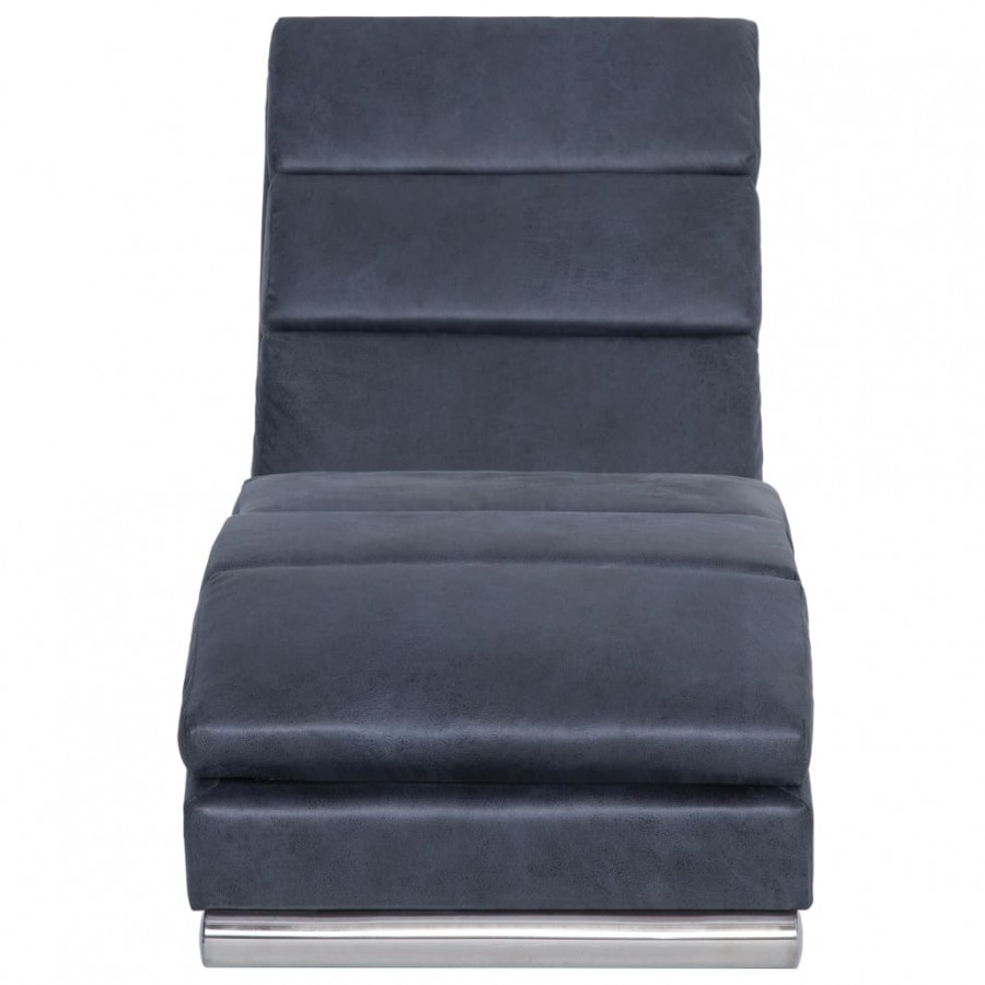 Chaise longue Gris Similicuir daim Chaise longue Gris Similicuir daim