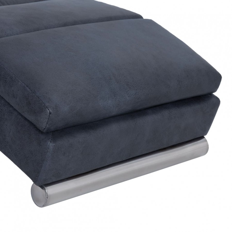 Chaise longue Gris Similicuir daim Chaise longue Gris Similicuir daim