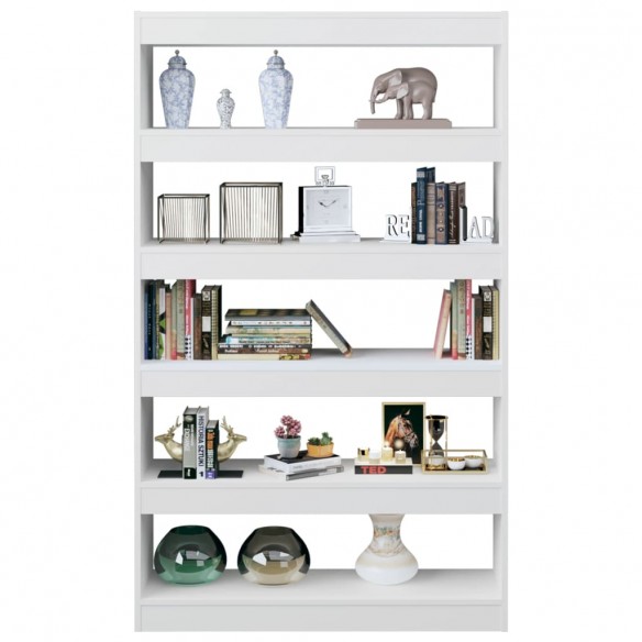 Bibliothèque/Séparateur de pièce Blanc brillant 100x30x166 cm