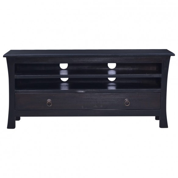 Meuble TV Café noir clair 100x30x45 cm Bois d'acajou massif